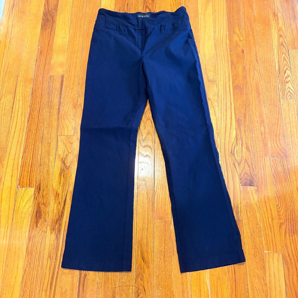 Rekucci Women 8 Dress Pants Navy Blue Ease In To Comfort Bootcut RE1826